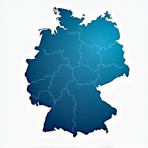 Stilisierte Karte der Netzabdeckung in Deutschland